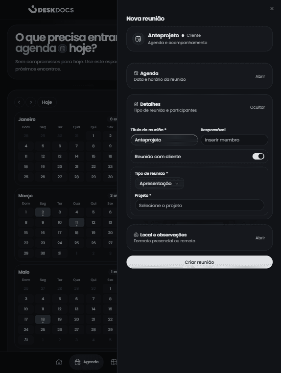 Imagem do recurso Agenda